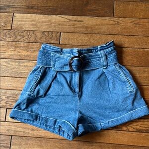 Sezane Rome Denim Shorts